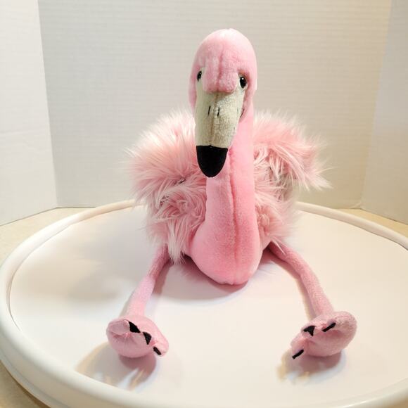 Pink Flamingo Stuffed Animal Plush Toy Bird Long Legs 17" Fluffy Wild Republic - Picture 2 of 16